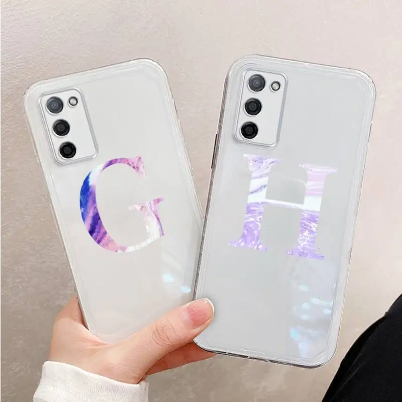 

Custom shell Marble letters Phone Case Transparent For oppo R17 R15 R11 R9 F11 A32 A39 K7 K5 S X PRO PLUS moible bag