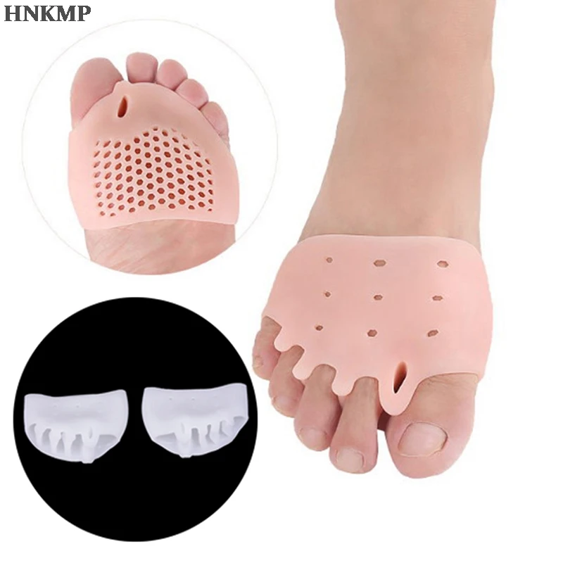 

1 Pair Silicone Hallux Valgus Orthopedic Braces Toe Foot Care Corrector Thumb Bone Orthotics Five Holes Honeycomb Foot Care Tool