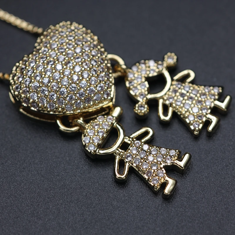 Ожерелье с кулоном в виде сердца для мальчиков и девочек цепочка золотого цвета