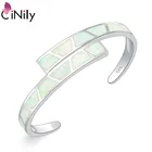 Cinily создан Белый огненный опал Серебро покрытием оптовая продажа Лидер продаж Мода для Для женщин украшения подарок браслет 6 34 