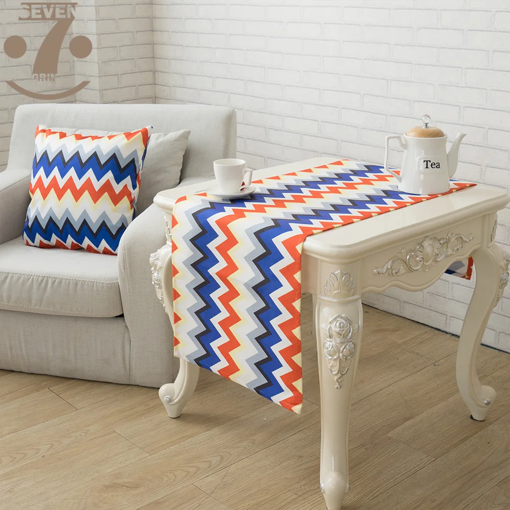 Table Runners Colorful Stripes Fabric Top Decoration Home For Wedding Party | Дом и сад