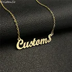 Ожерелье с именем на заказ от KristenCo, подвеска с буквами на заказ, ожерелье из нержавеющей стали на заказ для ювелирных изделий