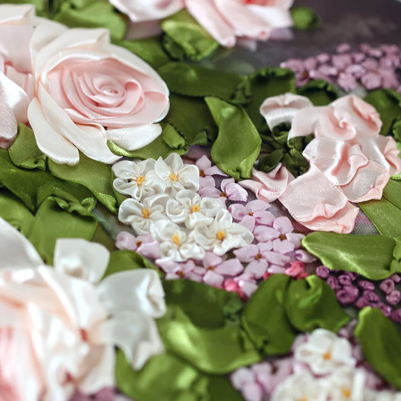 DIY Набор для вышивки лентами легкое Рукоделие Ремесло вышивка крестиком ручной