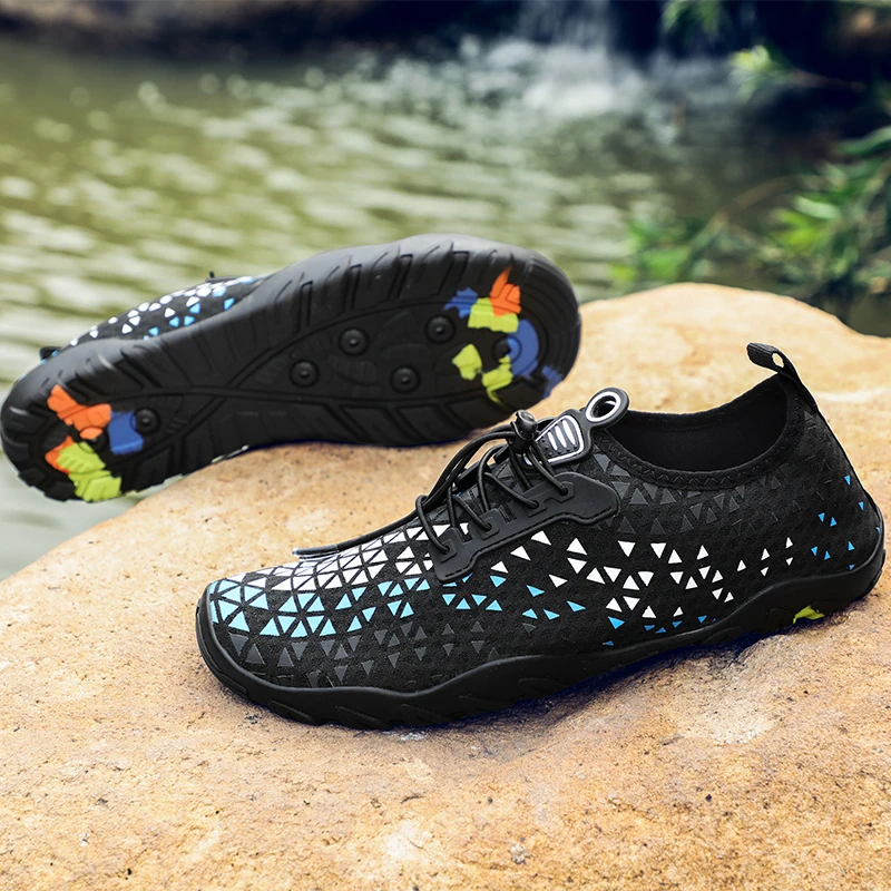 

ADD-WHTAP Summer Men Quick Dry Aque Shoes Wear-resistant Elastic Lightweight Upstream Socks Soft Hiking Shoes Breathable Trekkin