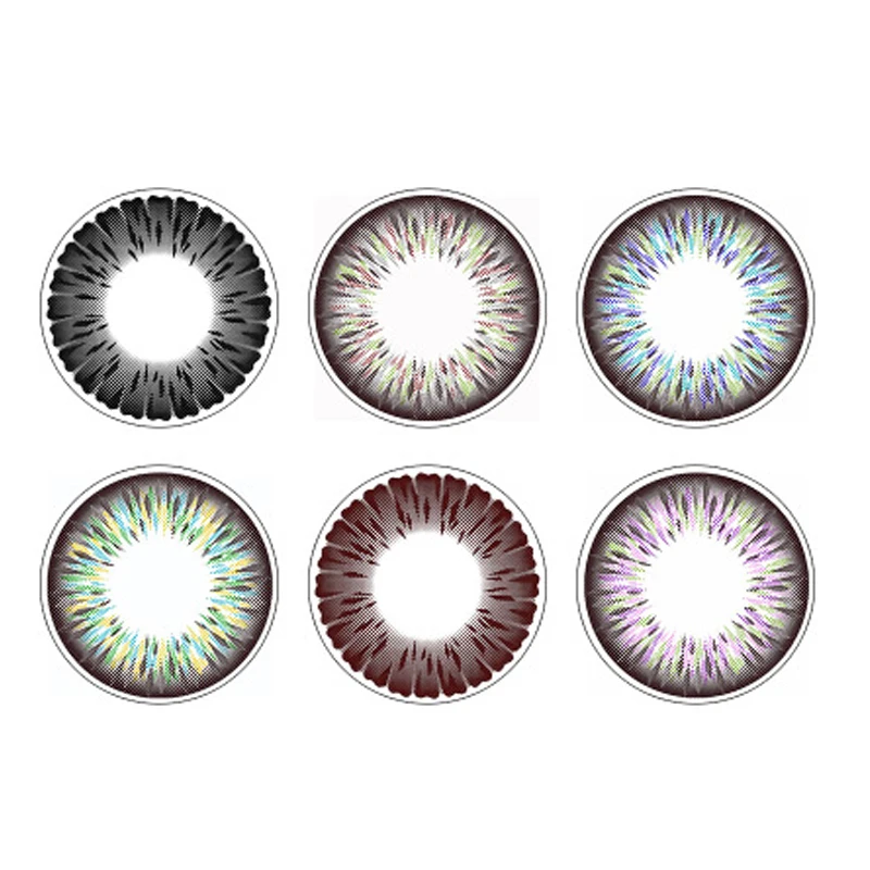 2 шт./1 пара красота косплей большие цветные глаза макияж Хэллоуин женские