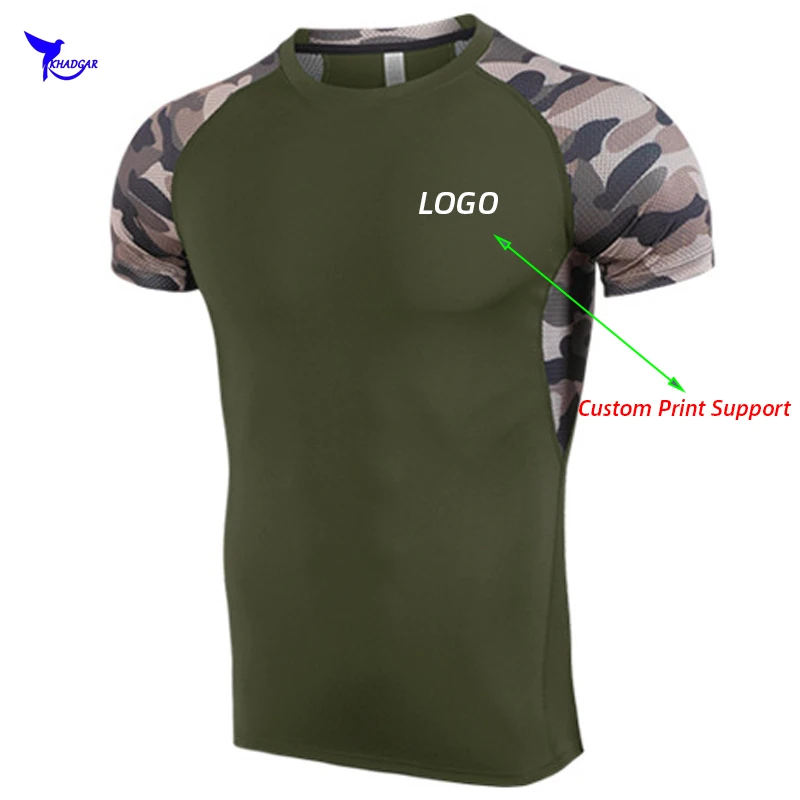 Футболка мужская эластичная быстросохнущая с коротким рукавом|Беговые футболки|