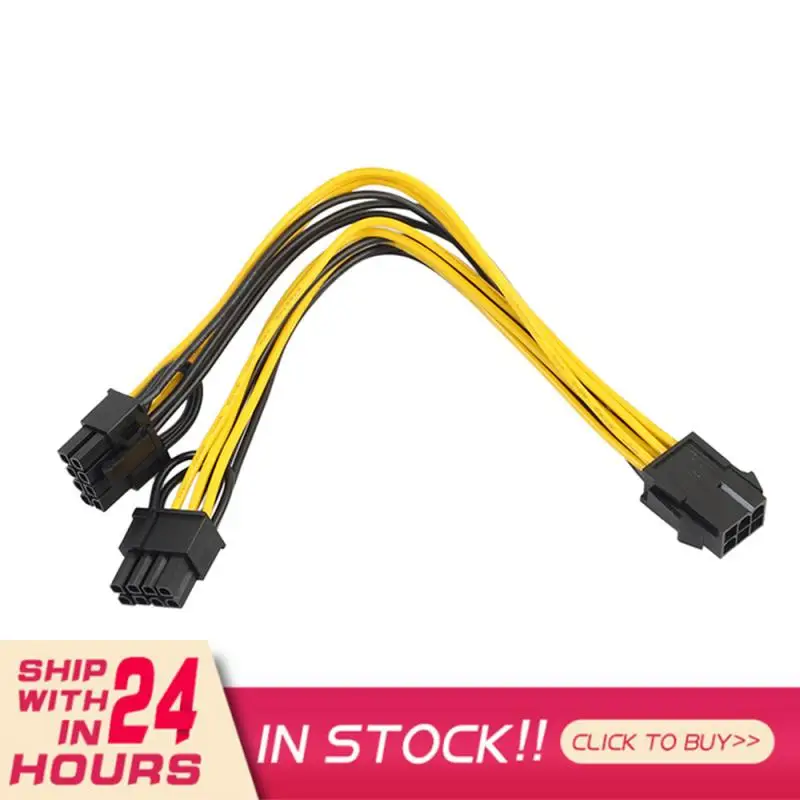 

PCI-E 6-pin to 2x 8-pin GPU Graphics Card Power Splitter Cable PCI Express Connector 6pin-8pin Adapter Cable
