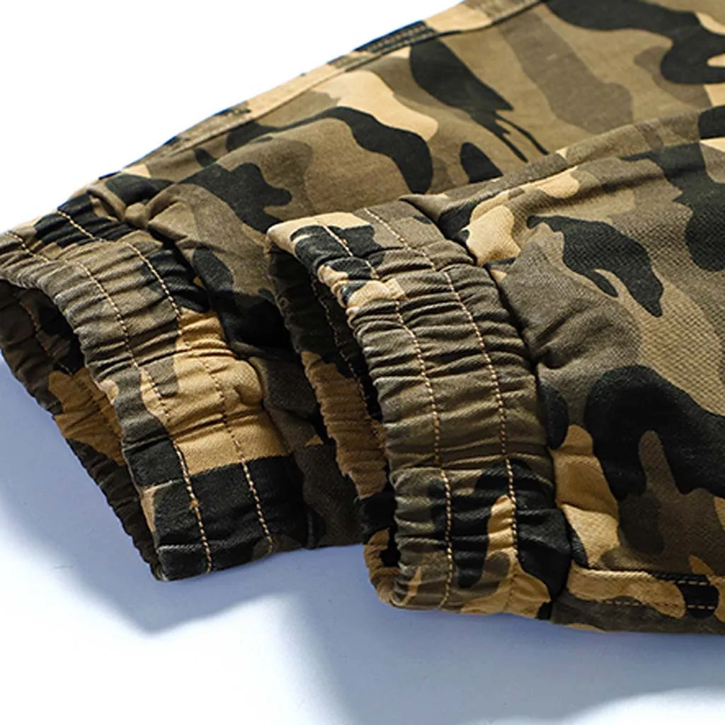 Мужские брюки-шаровары с множеством карманов повседневные Модные брюки-карго