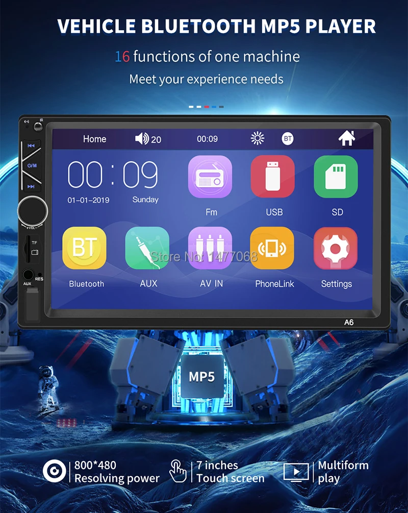 Автомагнитола 2 Din Mirror Link аудио видео MP5 плеер Bluetooth Handsfree A2DP USB TF Aux стерео система 7 дюймов головное устройство PHYEE A6