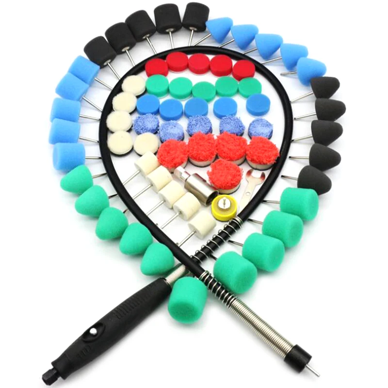 

69-Piece Polishing Agent Polishing Sponge Sponge Polishing Pad Kit Conical Polishing Pad for Car Polishing Machine Hub