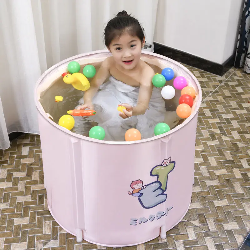 

Складная детская ванна, Детская ванна для замачивания, мультяшная ванна для новорожденных, бассейн для купания