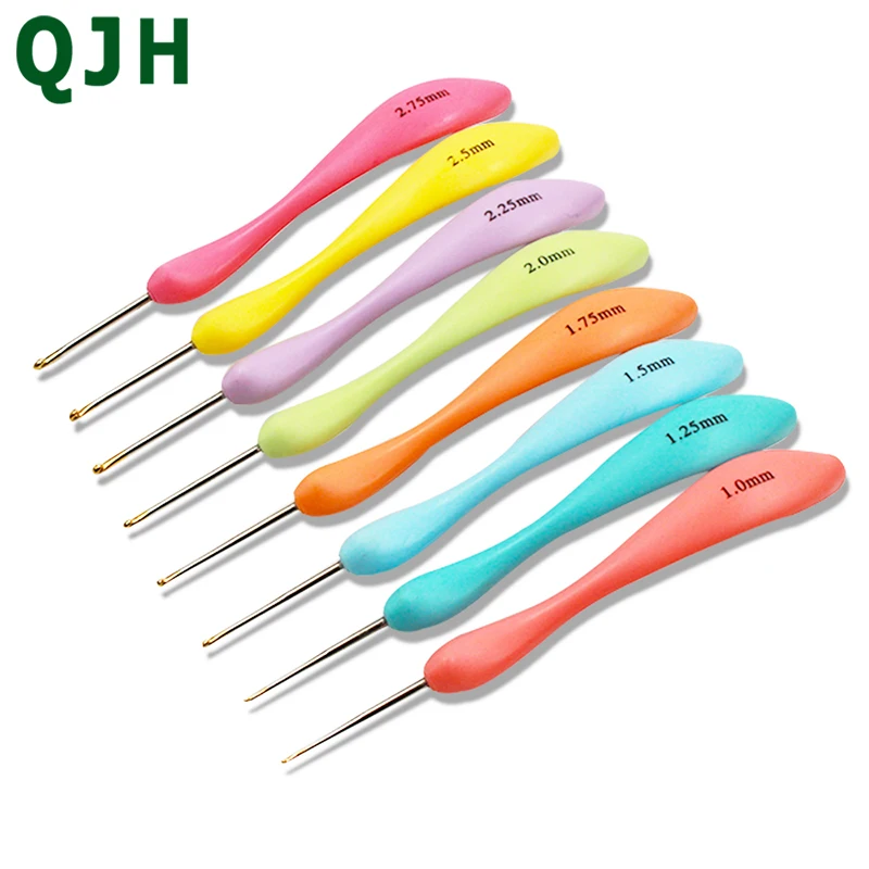 1 0 2 75 мм 8 шт набор крючков для вязания крючком из стали эргономичные спицы с