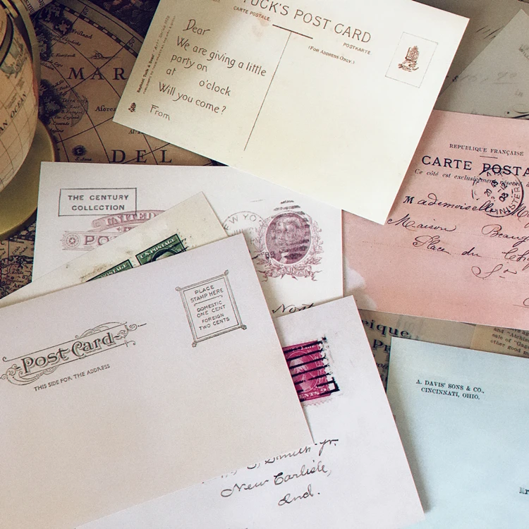 16 наклеек в винтажном стиле с надписью Old Mail сделай сам альбом для скрапбукинга