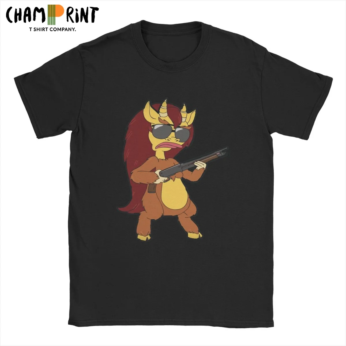 

Connie Hormone Monstress T-Shirt for Men Big Mouth Cartoon Vintage Cotton Tee Shirt Short Sleeve T Shirts Plus Size Clothes