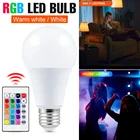 Светодиодная лампа E27 RGB Magic светильник 220V Led Smart Control светильник 5W 10W 15W Светодиодная лампа с изменением цвета домашсветильник декоративный прожектор