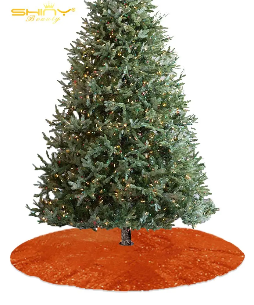 Оранжевая юбка для новогодней елки 24 дюйма | Дом и сад