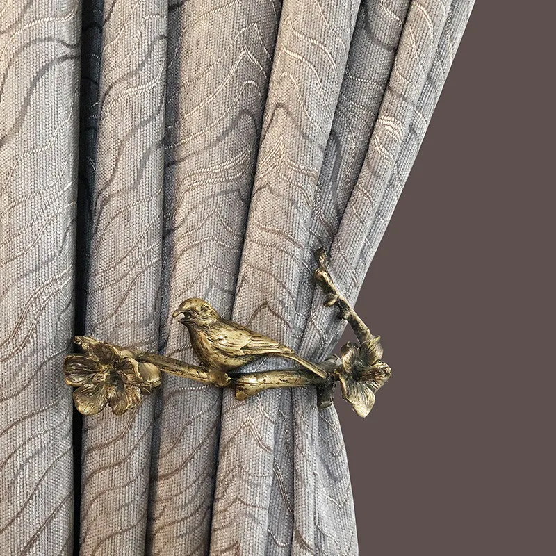 

Light luxury Stripe Jacquard Curtain Nordic Modern Thickened Chenille Fabric Shading Curtains For Living Room Bedroom Custom#4