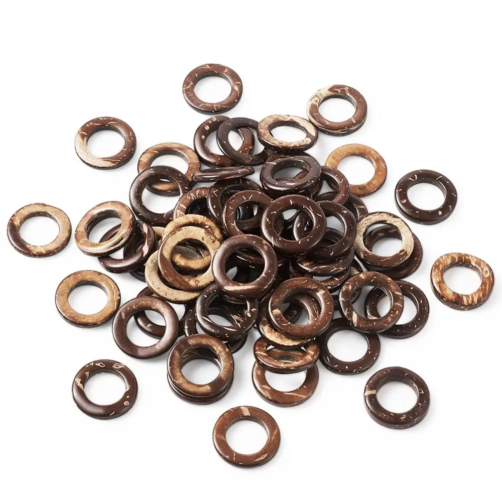 200 шт. Деревянные ювелирные изделия соединительные кольца с кокосом верблюд 20 ~ 23x2