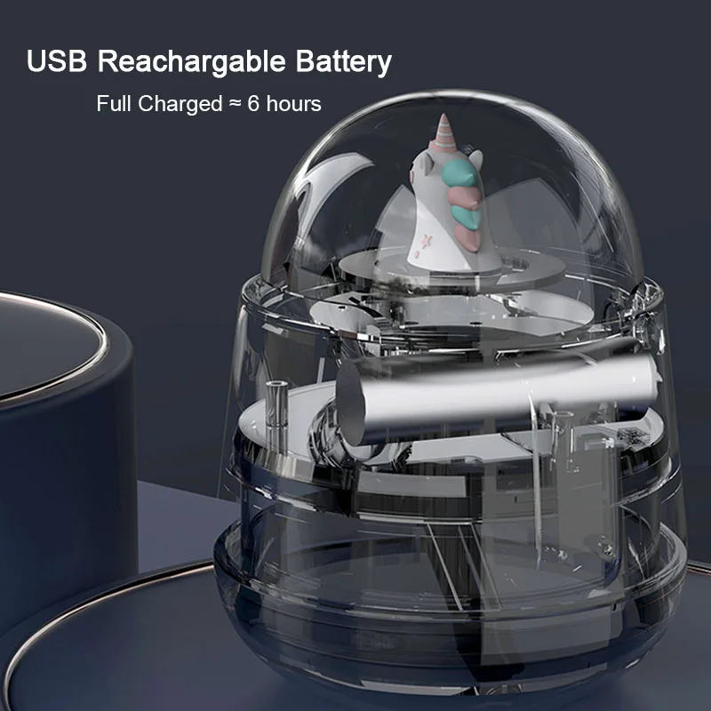 

Portable Fan with Mist Air Humidifier Essential Oil Diffuser LED Night Light USB Rechargeable Desk Air Conditioner Cooling Fan