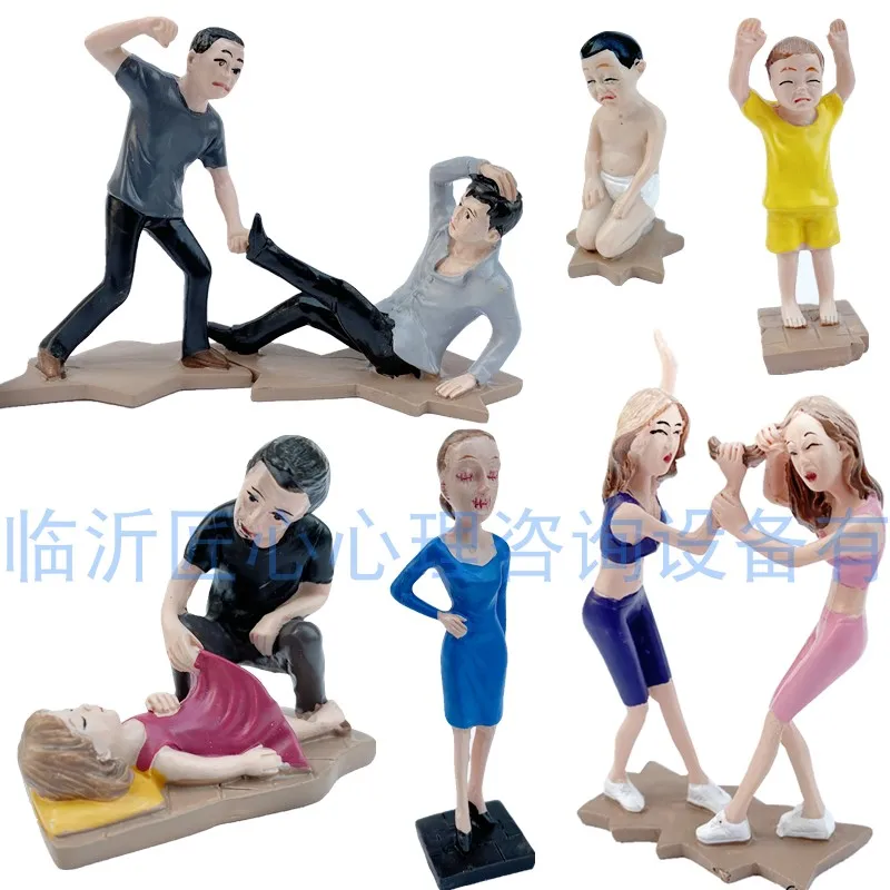 

resin figure Psychological teaching aid model character class social violence assault bullying indecent child dangerous fight