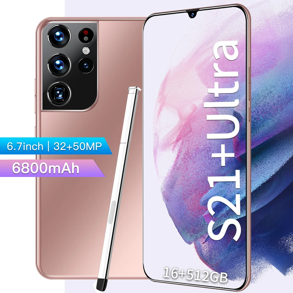 Заводская распродажа Sansang S21 Ultra Snapdragon 888 6 7 дюймовый экран аккумулятор 6800 мАч 16 ГБ