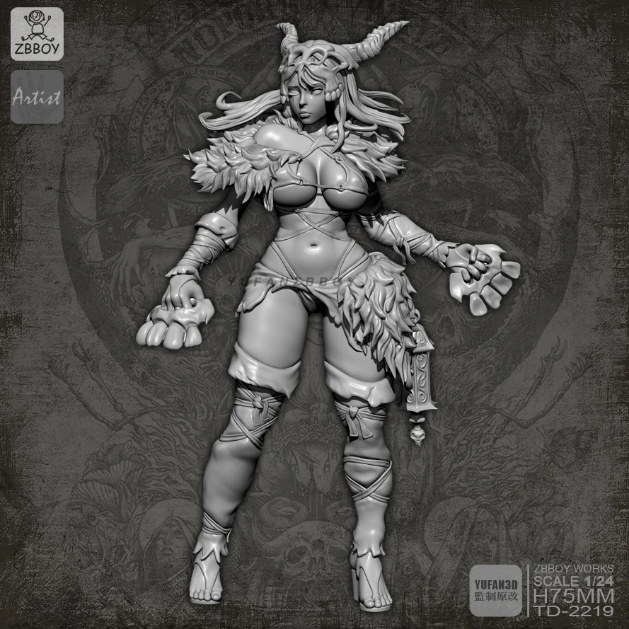 

1/24 Resin model kits figure colorless and self-assembled TD-2219