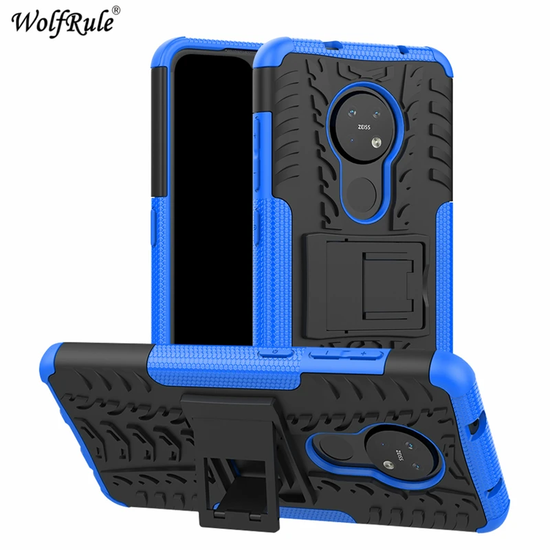 Wolfrule Case For Nokia 7.2 Case Dual Layer Armor TPU+PC Shockproof Cover For Nokia 7.2 Phone Case For Nokia 6.2 7.2 Coque 6.3