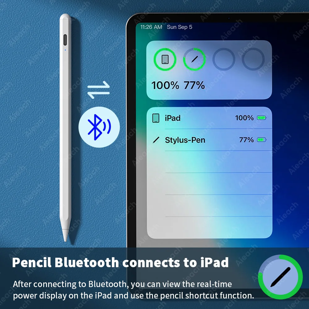 Фото Для Apple Pencil 2 iPad 23-го поколения Bluetooth стилус для Рисование сенсорная ручка 2021 2020 2019 Для Apple Pencil 2 iPad 23-го поколения Bluetooth стилус для Рисование сенсорная ручка 2021 2020 2019