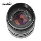 Объектив 25 мм CCTV F1.4 TV, Крепление C, металлическая бленда для камеры Samsung NX, NX1000, NX210, NX20, NX200, NX11, NX100, NX5, NX10