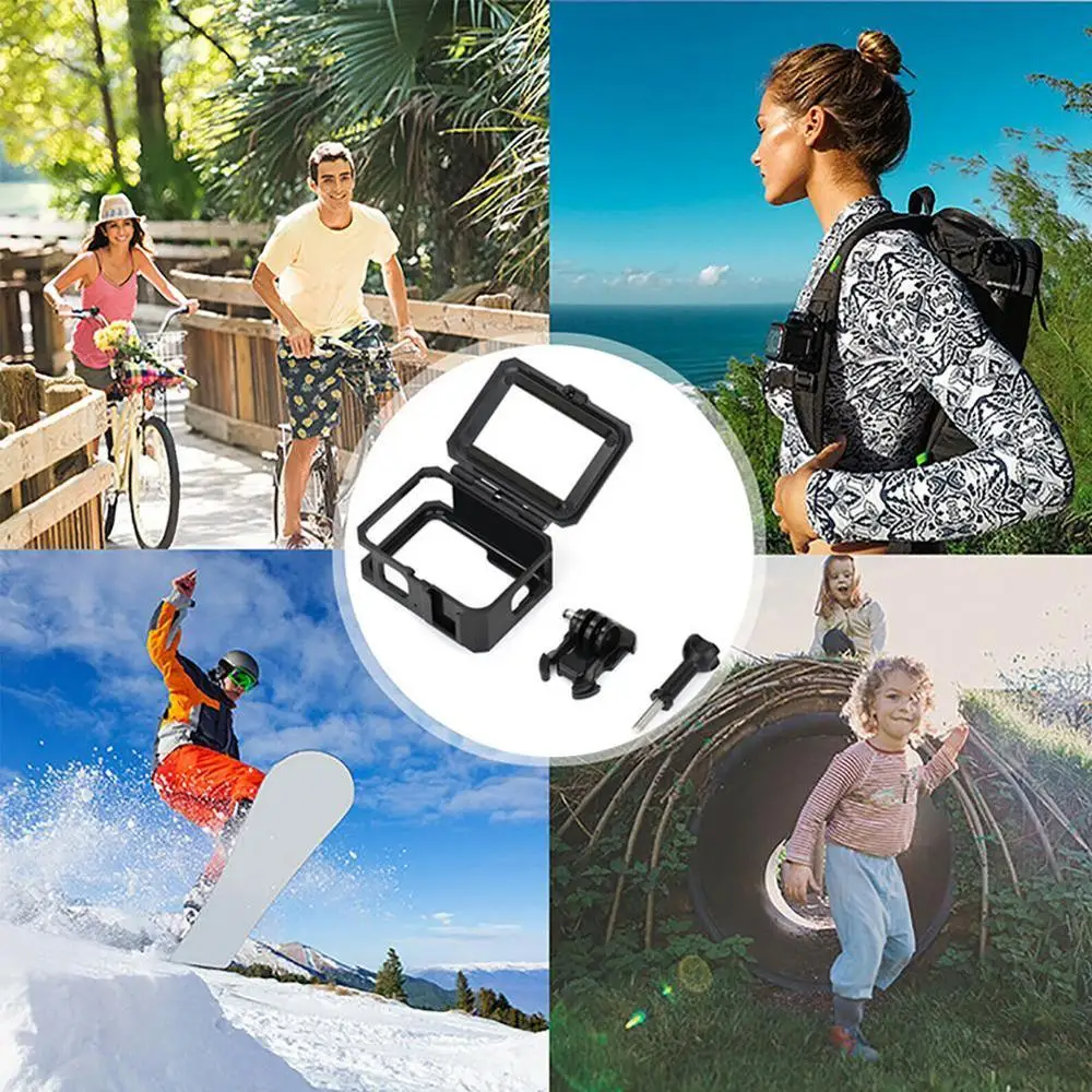 

Protective Frame for Gopro Hero 9 Camera Accessories ABS Protective Case Accessories Black Frame Housing Case Action Camera