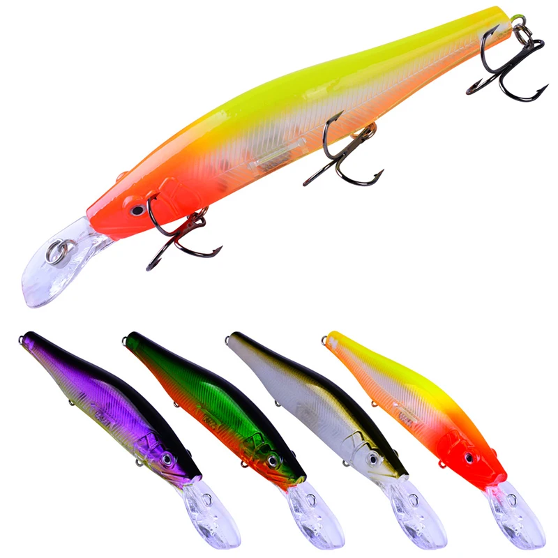 Minnow приманки для ловли рыбы лазерный жесткая искусственная приманка 3D глаз