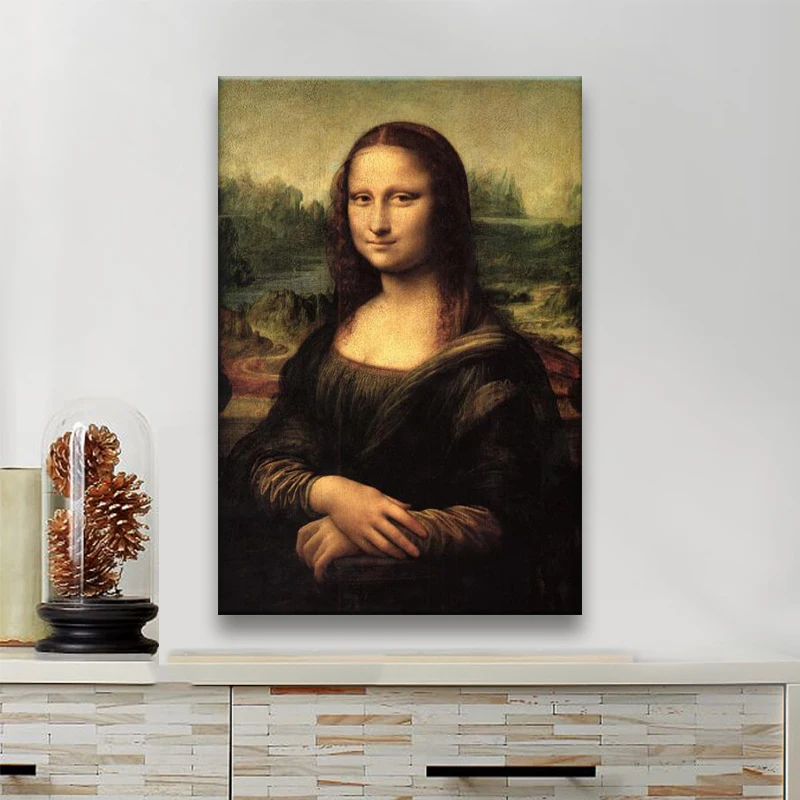 Картина на холсте Улыбка Моны Лизы репродукция Классическая портретная картина