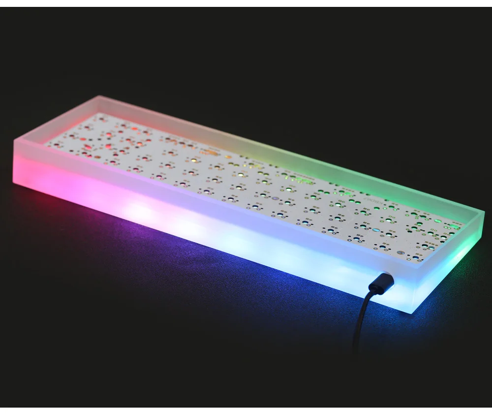 

TOFU65 набор акриловый чехол рамка для 68 набор механической клавиатуры PCB Plate чехол от KBDFANS TOFU 65% прозрачный свет