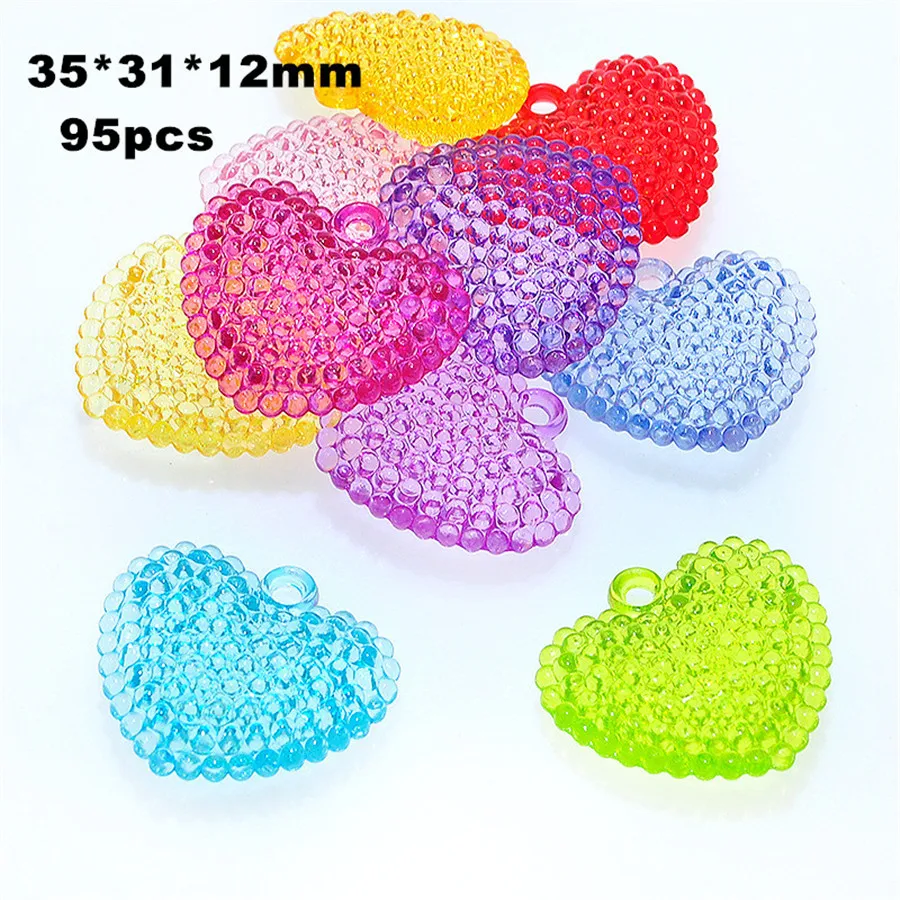 

Lovely Heart ожерелье с Форма Коренастый Акриловые прелести ожерелье 35*31*12 мм 95 шт. пластик, ювелирные изделия для девушек, аксессуары для украшен...