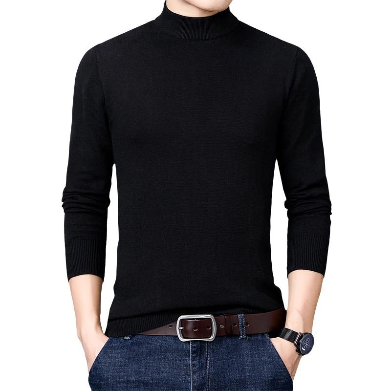 

Men Sweater 2021 New Autumn And Winter Korean Style Slim Cotton Male Knitted Pullover Sweater Blue Black Gray Hot Sale M01