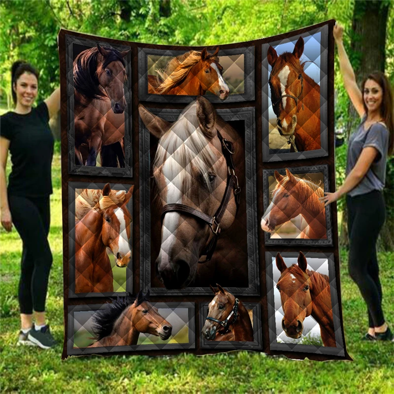 Покрывало на диван с принтом Ферма лошади теплые одеяла для детей и взрослых