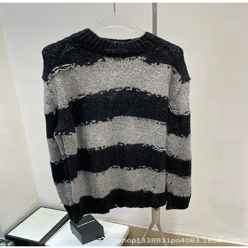 

2021ss European Brands New Stripe Sweater Autumn Winter Sweater Men's Clothing Woman Clothes Streetwear Women's Sweatshirt