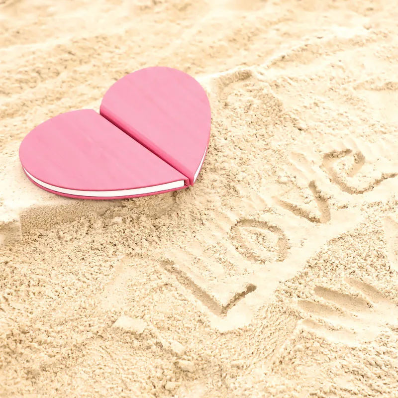 Складной Деревянный светодиодный светильник в форме сердца для книг USB зарядка