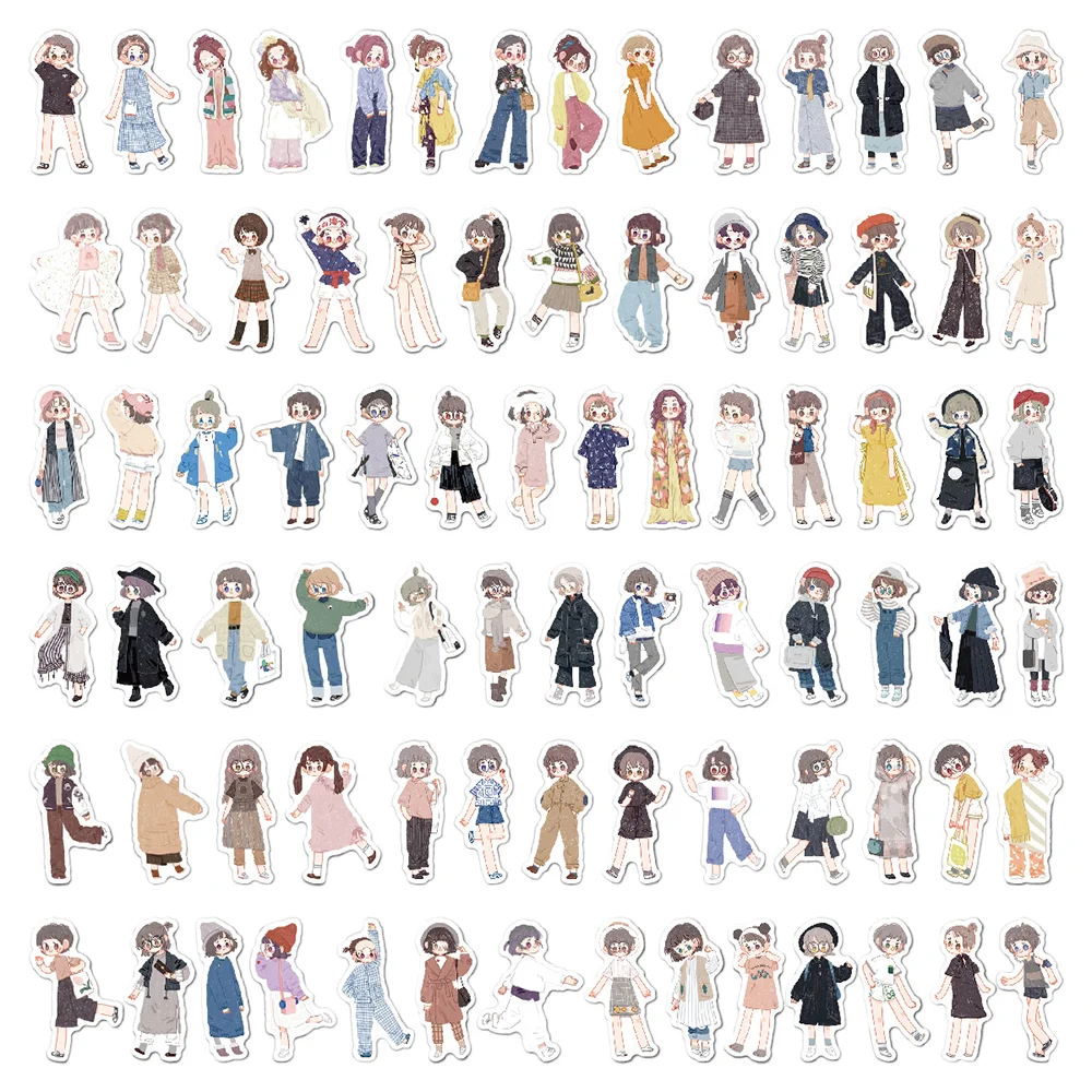 80 шт. милые Стикеры для девочек ноутбука фотоальбома велосипеда автомобиля
