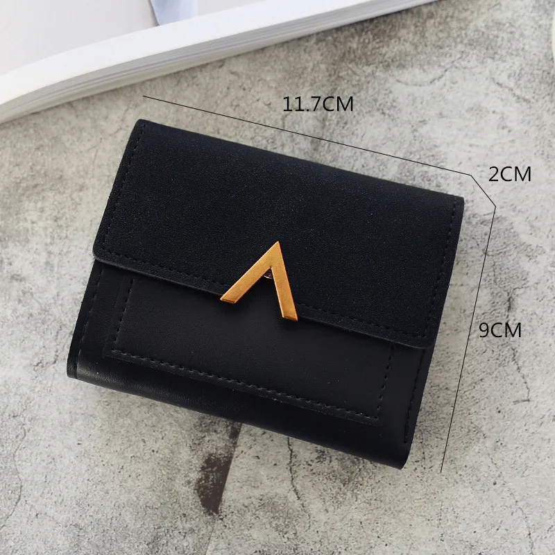 Матовый кожаный маленький женский кошелек роскошный бренд известные мини