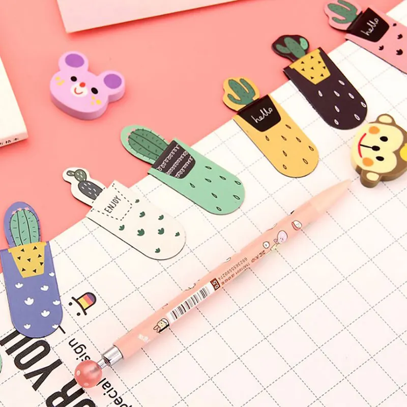 

3Pcs/Set Fresh Cactus Bookmarks Books Marker of Page Student Stationery School Office Supply