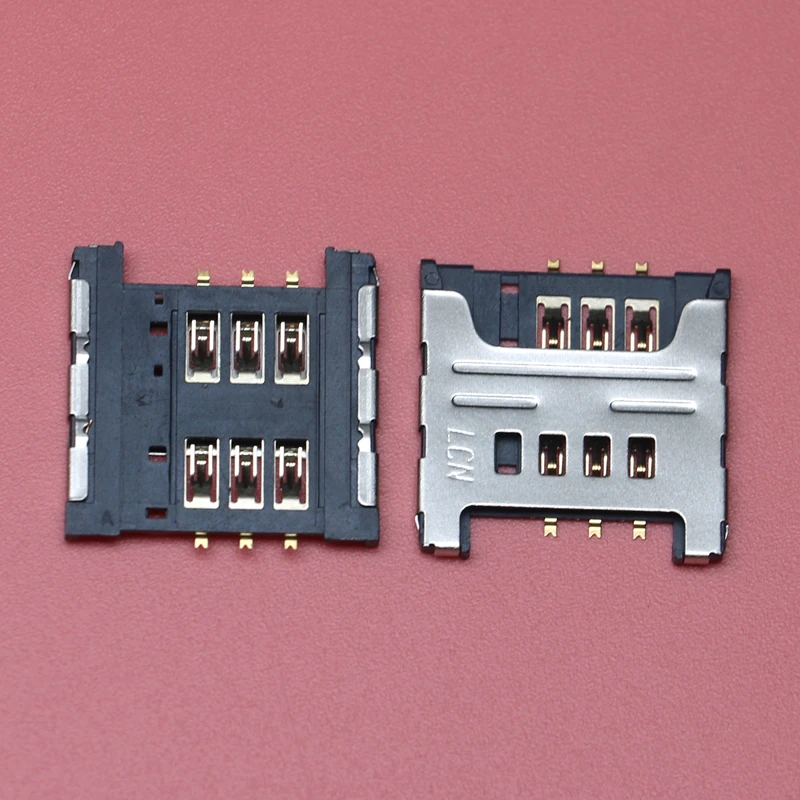 Держатель Micro SIM-карты 100 шт. 6-контактный разъем для Samsung i9000 I9003 n7000 S6358 S6108 S6102 S5360 i8700