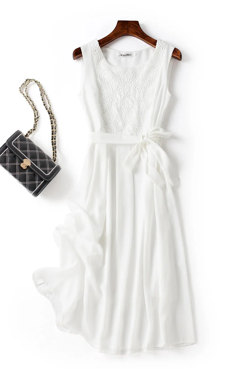 

White Dress, Female Summer Fairy, Super Fairy, Sweet Quality, Gentle Breeze, Pure Color, Date, Small Skirt, Salt and Sweet.