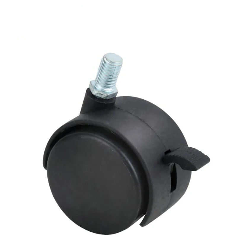 

4PCS/Lot 1.5 Inch Floor Protector Nylon Casters Wheels with Brake, 8mm Screw Mounting, Wheels for Office Chair, Furniture