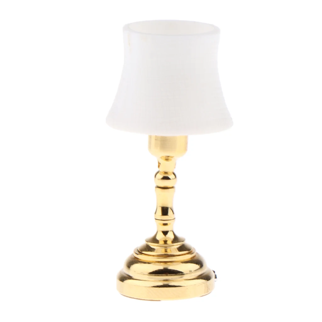 

1/12 Dollhouse Table Desk Lamp Model W/ Lampshade Home Appliance Accessory