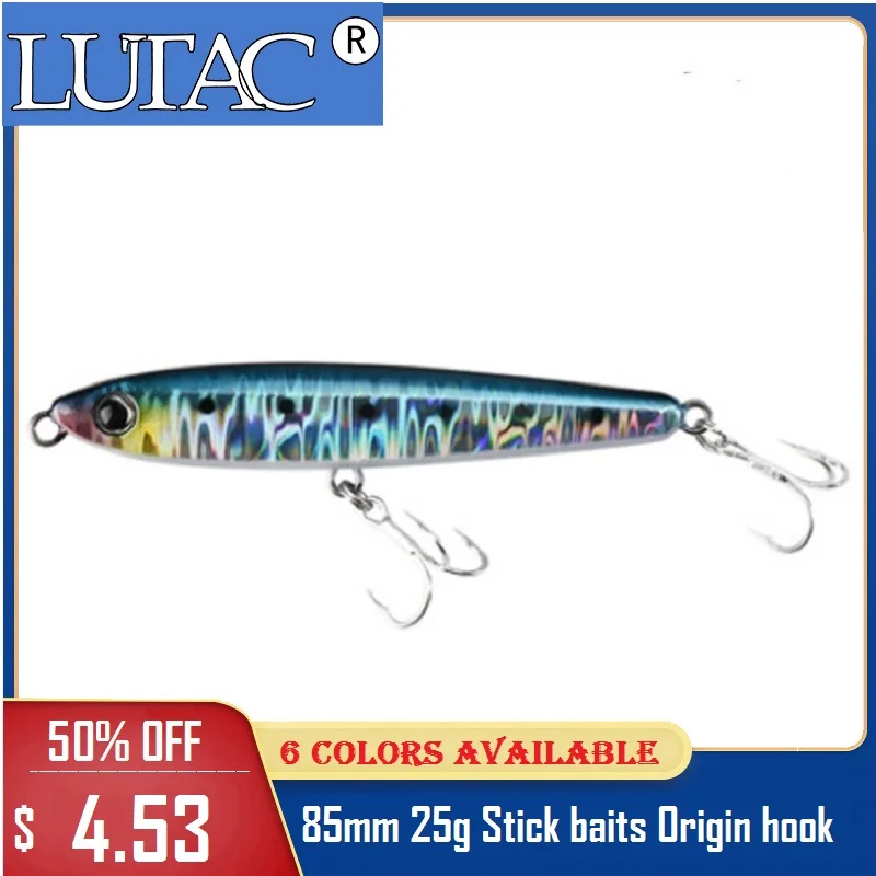 

LUTAC 85mm 25g Long Casting Pencil Stick bait Hard Plastic bait Fishing lure Bass baits Saltwater Lures Fishing Tackle