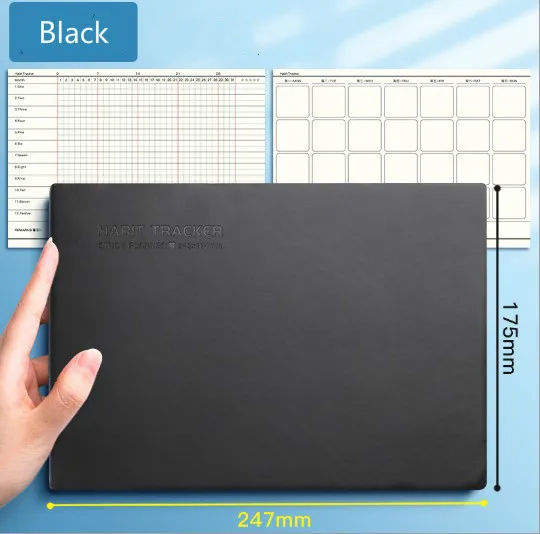 

2021 Creative Daily Weekly Monthly Planner Notebook Soft Leather Agenda Schedule Diary Notepad Office Student Supplies