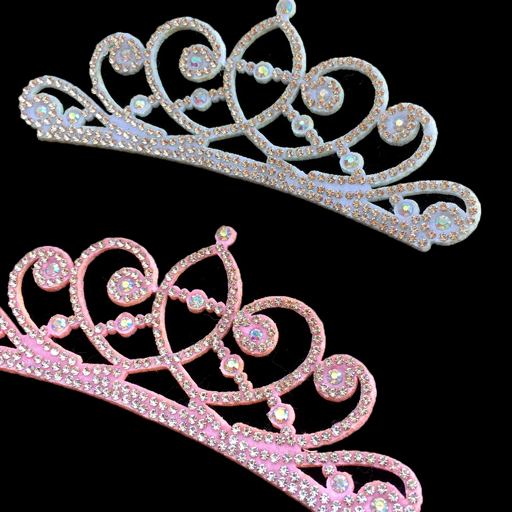 10 шт. стразы корона ткань аппликация для рукоделия/свадьбы/украшения одежды патч