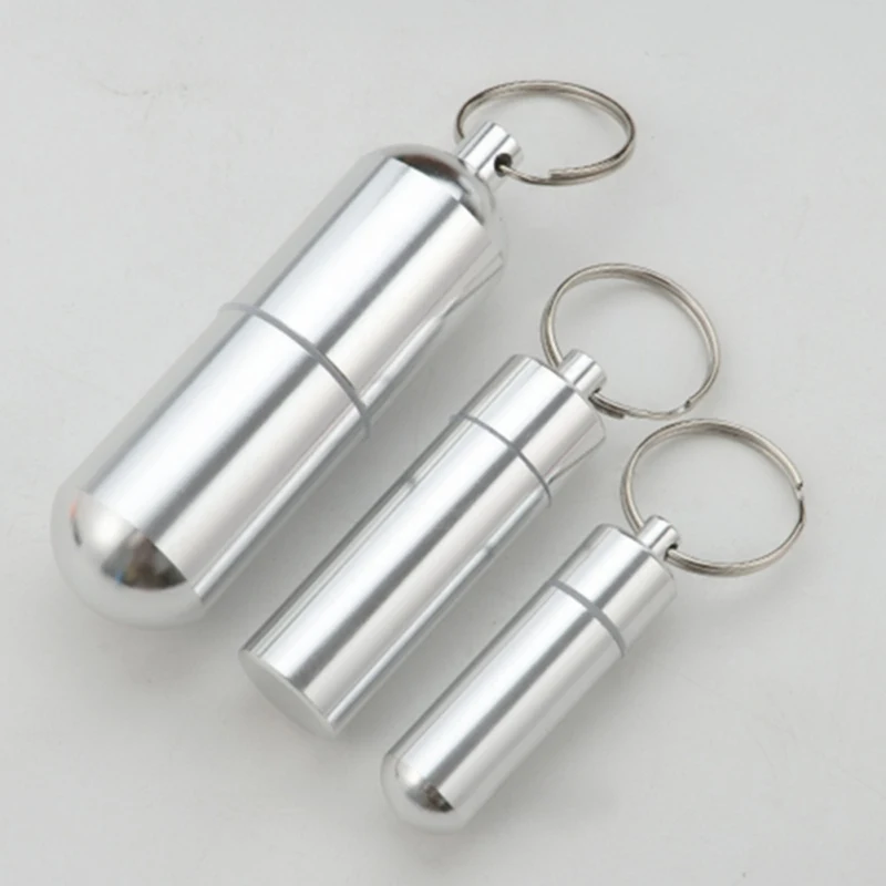 

Водонепроницаемый чехол для таблеток из алюминиевого сплава для кемпинга на природе, походов, портативный чехол для лекарств в виде капсулы, фотоинструмент