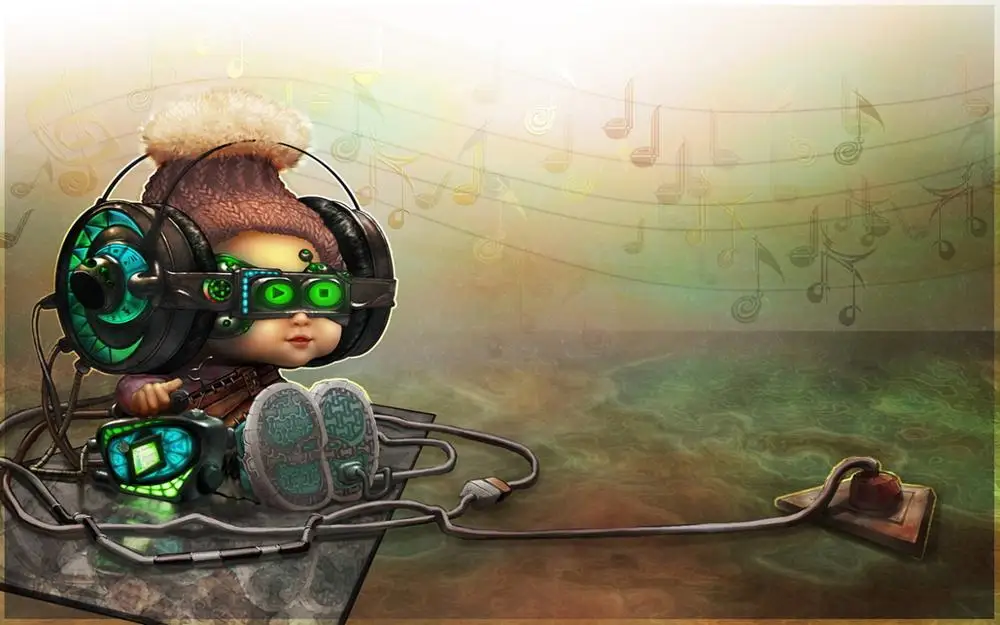 

fabric poster print cartoon art music world boys abstract concept PP381 wall decor room decor home decoration (frame available)